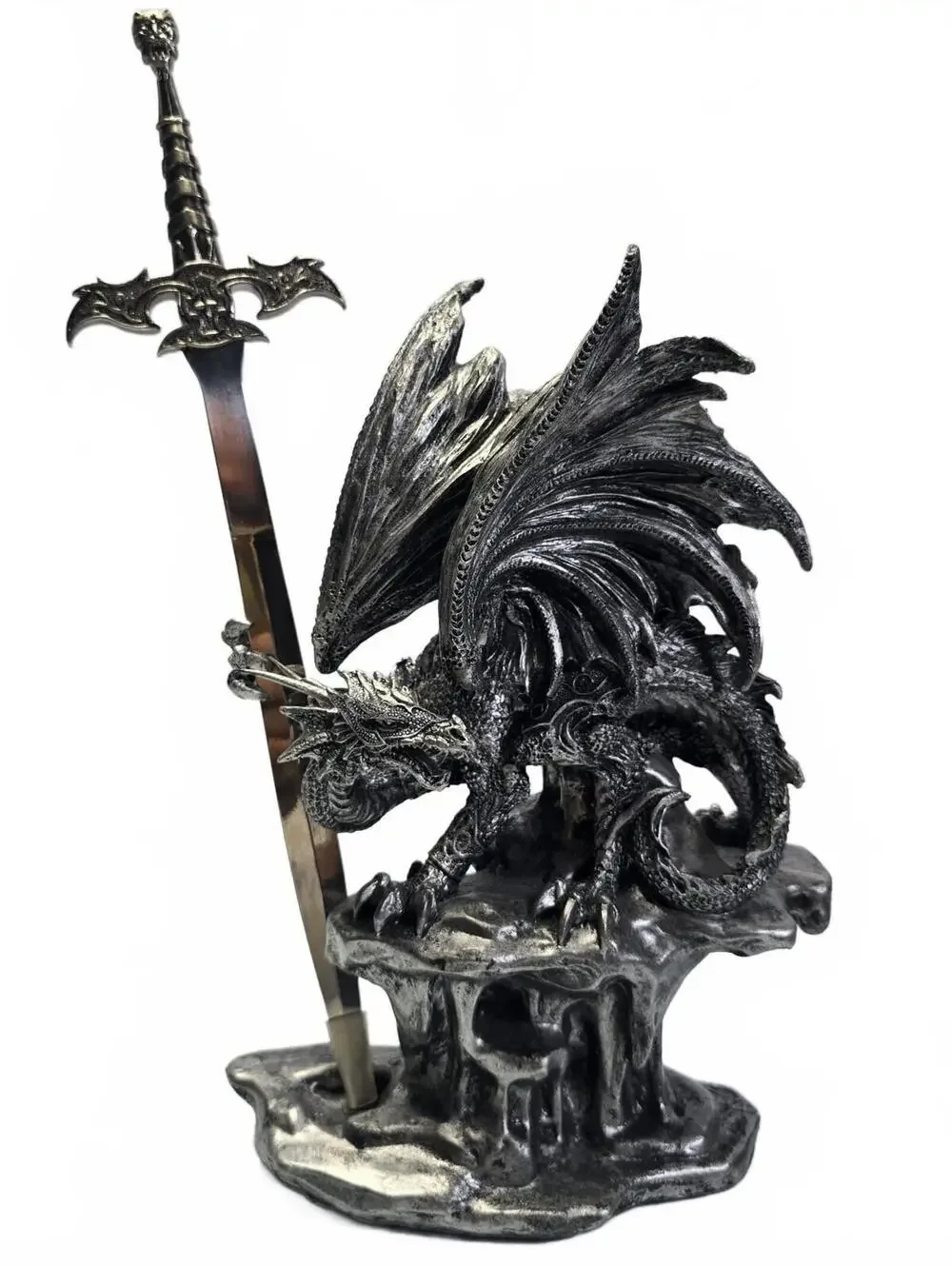 Impresive Dragon Letter Opener Statue Gothic Fantasy Collector Display 15